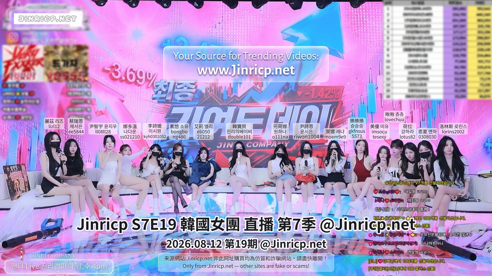 Jinricp S7第19期贡献值战节目合影